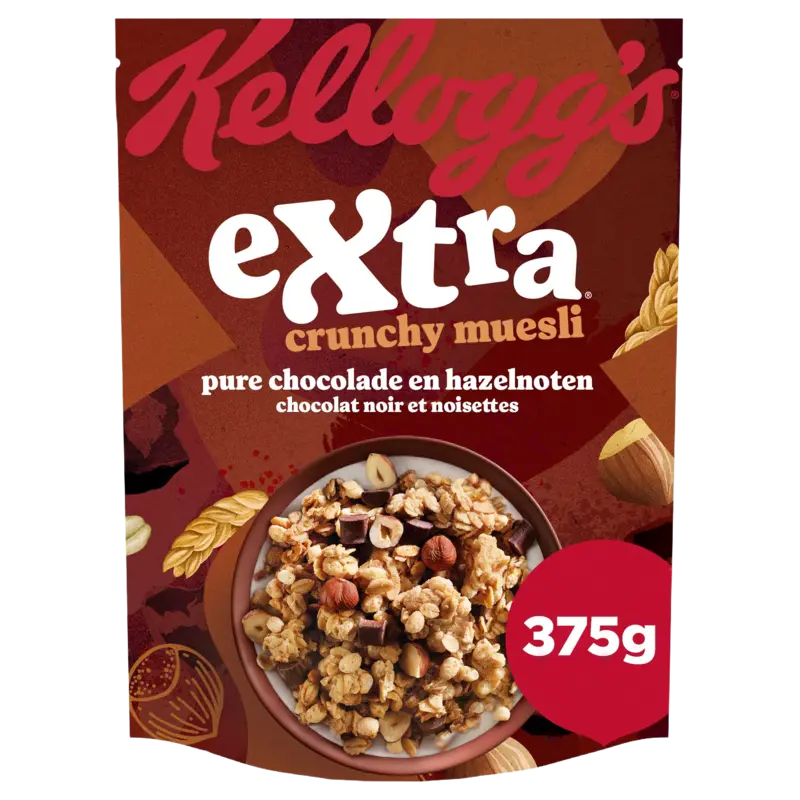 Kellogg's Extra pure chocolade en hazelnoten bel