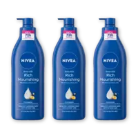 NIVEA Verzorgende body milk met pomp 3-pack
