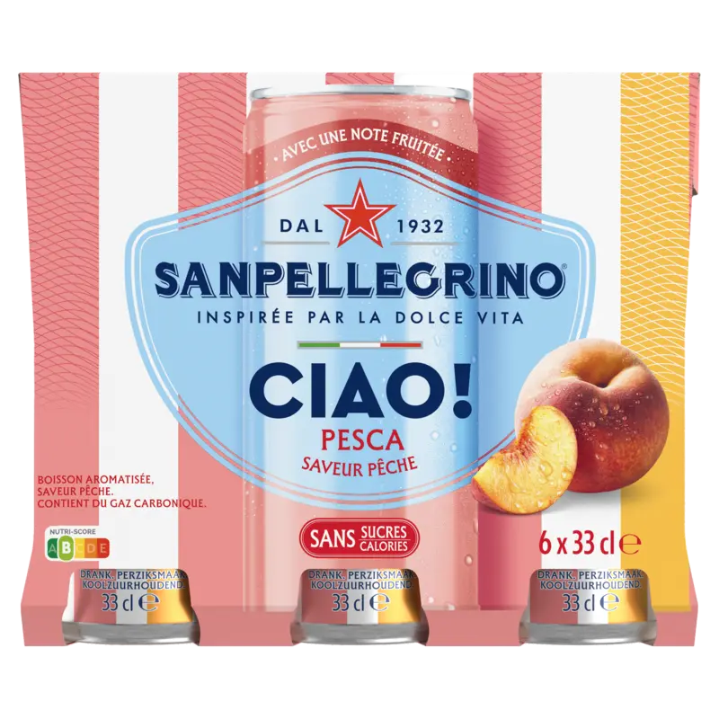 S. Pellegrino Ciao peach 6-pack