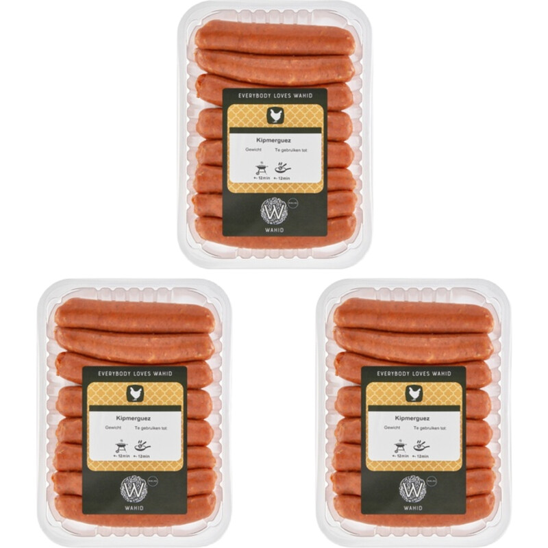 Een afbeelding van Wahid Halal kipmerguez 3-pack