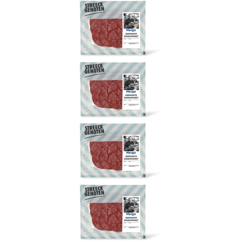 Streeckgenoten Nostalgische gerookte ossenworst 4-pack