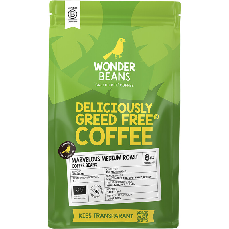 WonderBeans Marvelous medium roast coffee beans