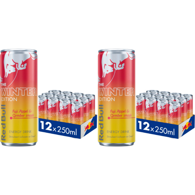Een afbeelding van Red Bull Fuji appel & gember smaak 2x 12-pack
