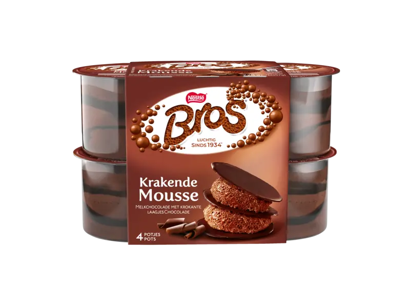 Bros krakende mousse melkchocolade