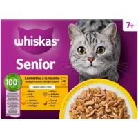 Whiskas Senior gevogelte kip,kalkoen,eend gelei