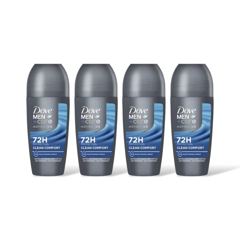 Dove Men+care clean comfort roller 4-pack
