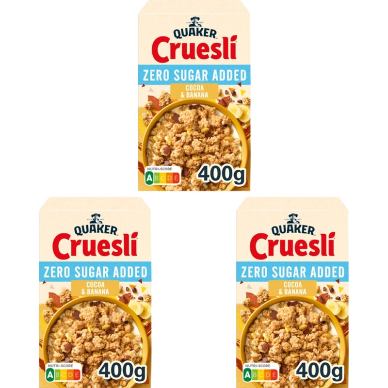 Een afbeelding van Quaker ZSA cocoa & banana 3-pack