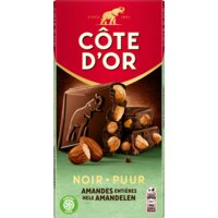 Een afbeelding van Côte d'Or Chocoladereep puur met hele amandelen
