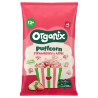 Organix Puffcorn strawberry & apple 12m+