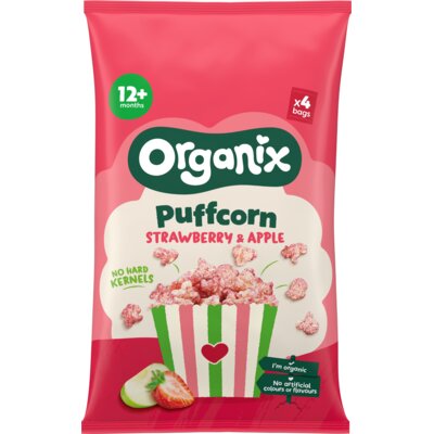 pdp-image-Organix Puffcorn strawberry & apple 12m+
