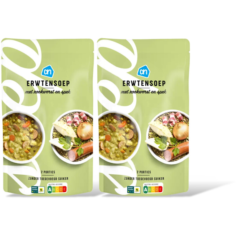 AH Erwtensoep met rookworst en spek 2-pack