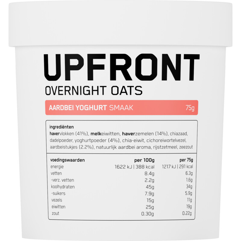 Upfront Overnight oats aardbei yoghurt smaak