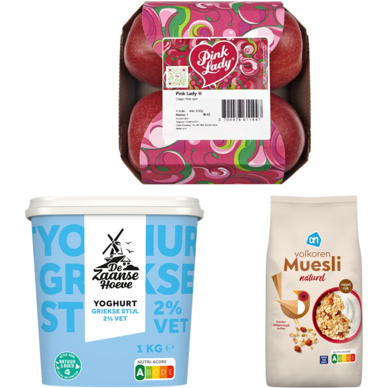 Een afbeelding van Pink Lady ontbijt bundel met Yoghurt