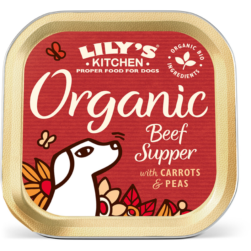 Een afbeelding van Lily's Kitchen Organic supper met rund