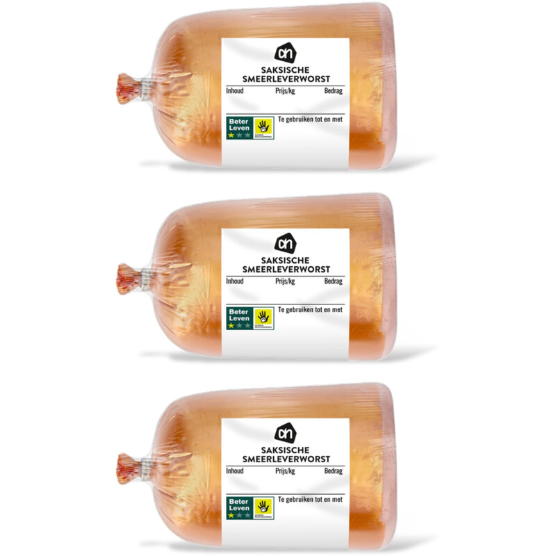 AH Saksische smeerleverworst 3-pack