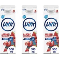Een afbeelding van Vifit Drinkyoghurt aardbei 500ml 3-pack