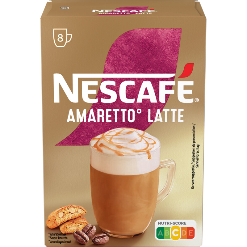 Een afbeelding van Nescafé Amaretto latte oploskoffie