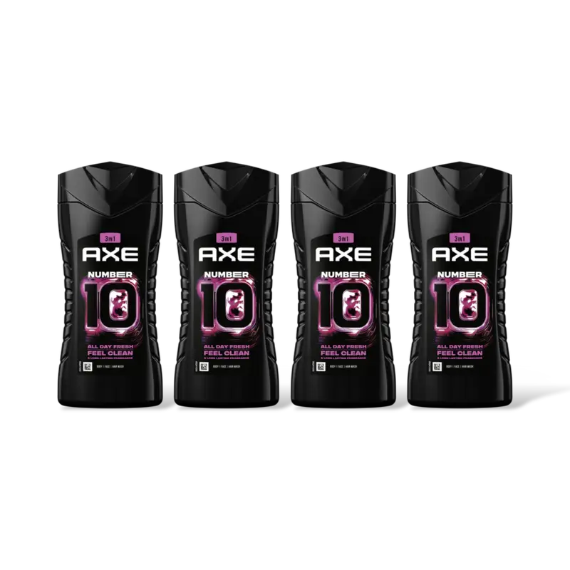 Axe 3in1 number 10 showergel 4-pack