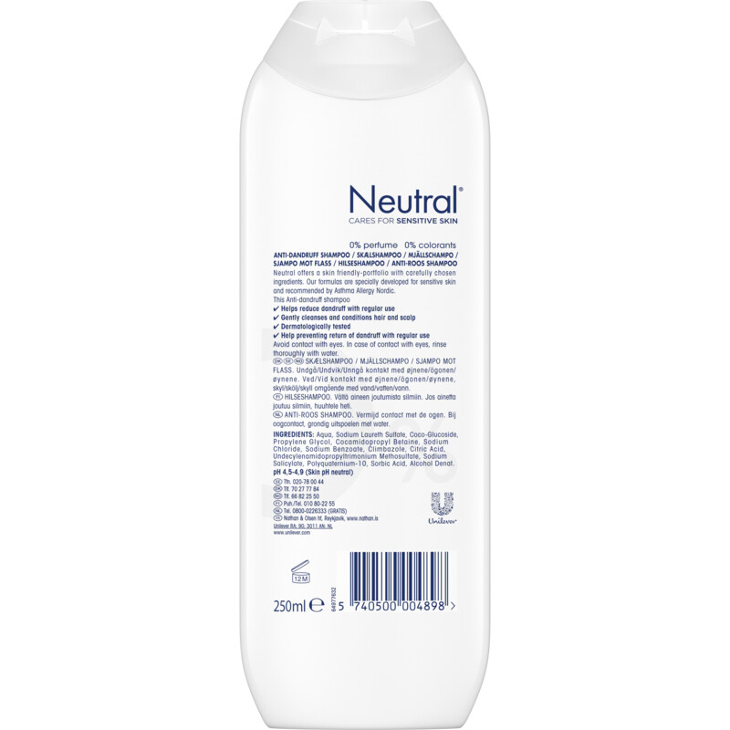 Een afbeelding van Neutral Shampoo anti-roos