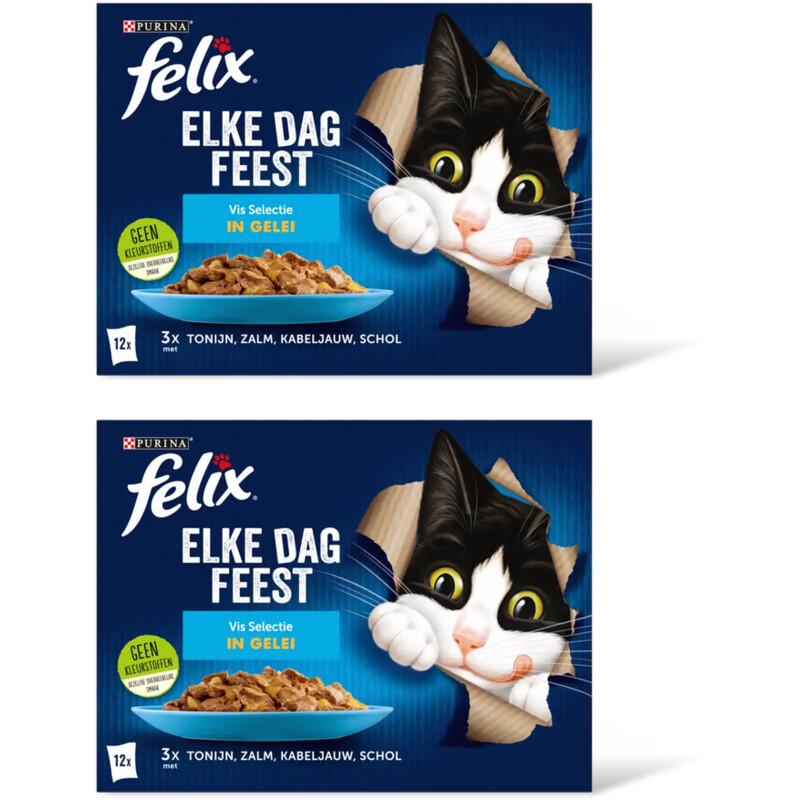 Felix Elke dag feest vis selectie in gelei 2pk