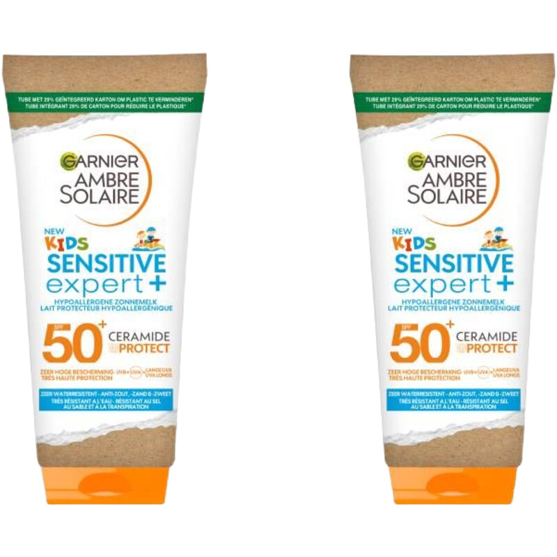 Een afbeelding van Ambre Solaire Kids sensitive zonnemelk spf50+ 2-pack