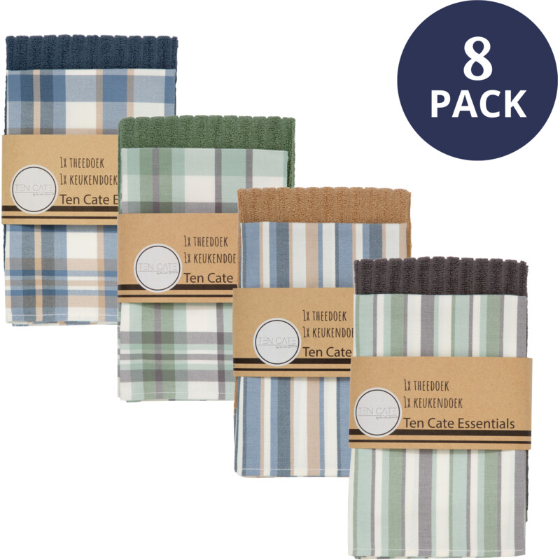 Een afbeelding van Ten Cate 4x essentials theedoeken 4x keukendoeken