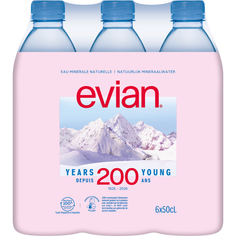 Evian Mineraalwater 6-pack bel