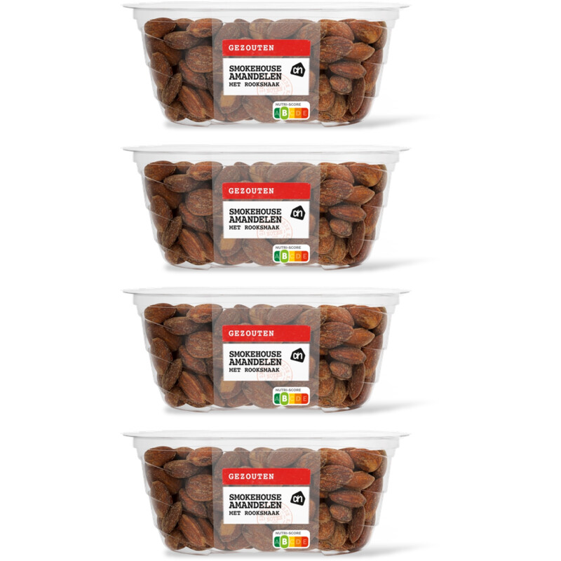 AH Amandelen met rooksmaak gezouten 4-pack