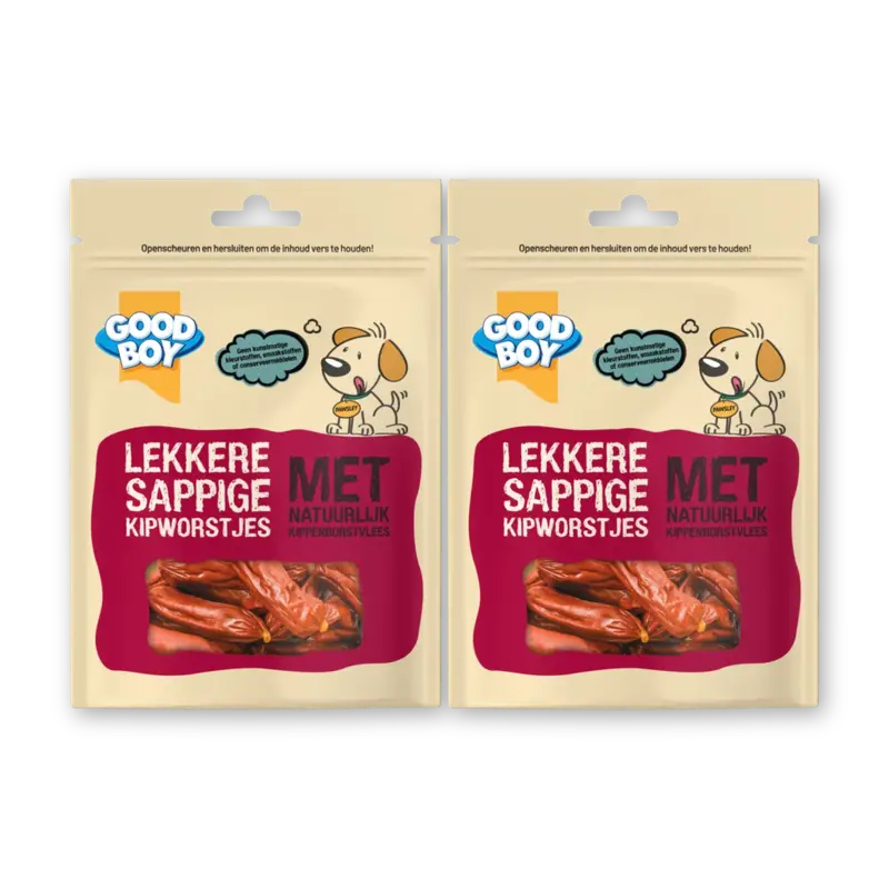 Good boy Lekkere sappige kipworstjes 2-pack