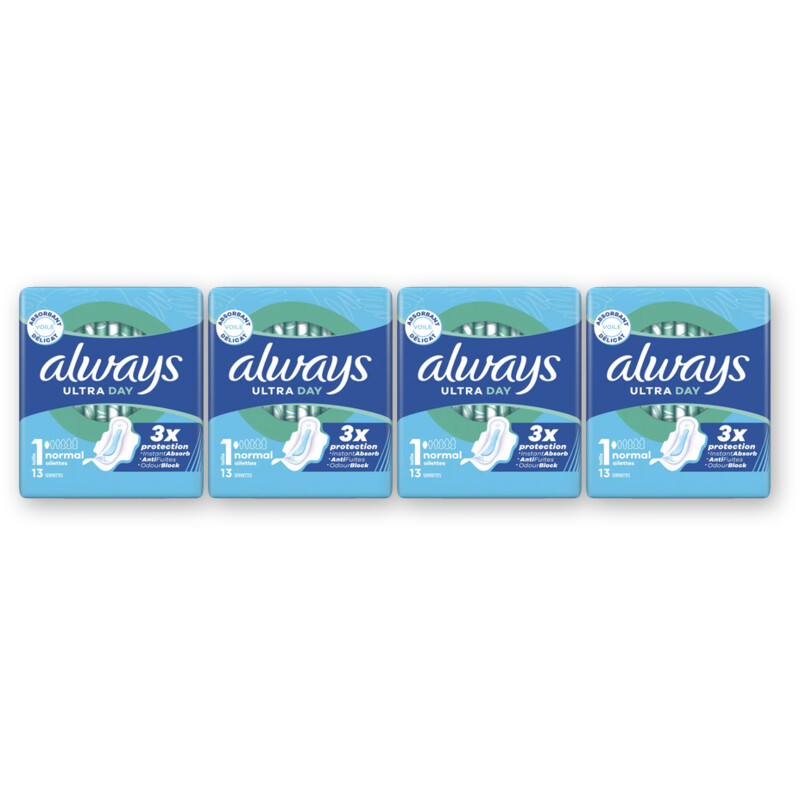 Always Maandverband Normal Wings 4-pak