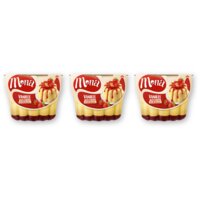 Mona Vanillepudding met aardbeiensaus 3-pack