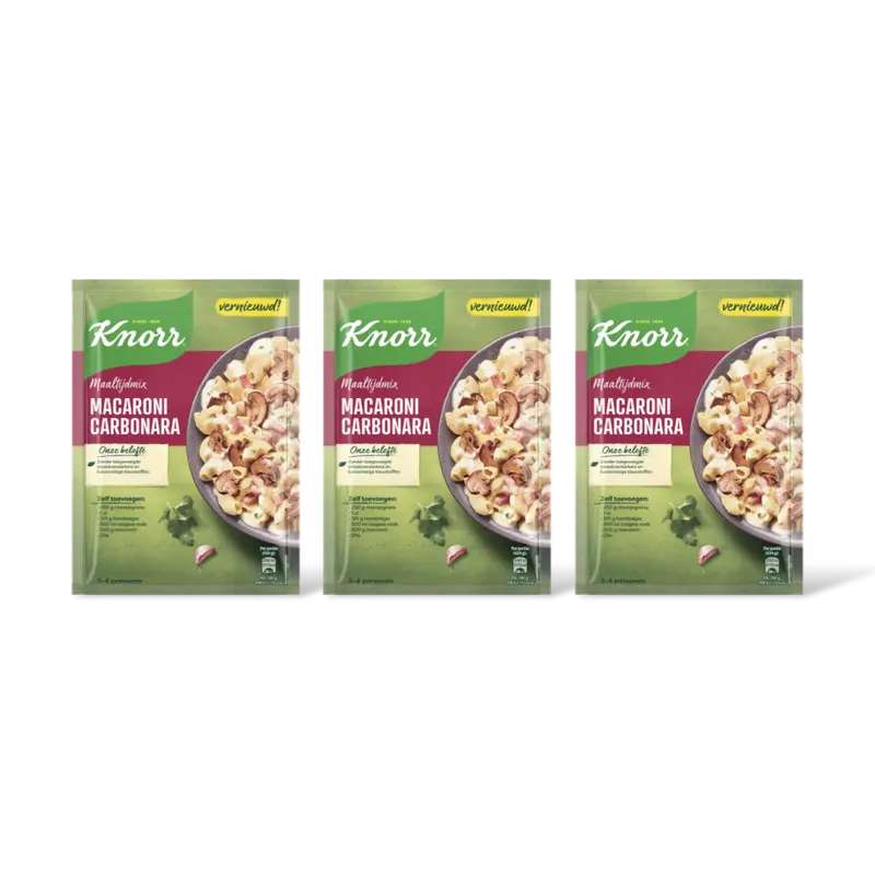 Knorr Maaltijdmix macaroni carbonara 3-pack