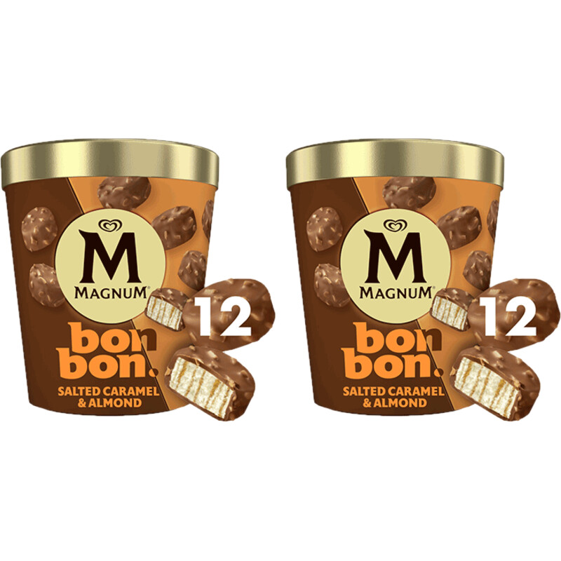 Een afbeelding van Magnum Bonbon salted caramel & almond 2-pack