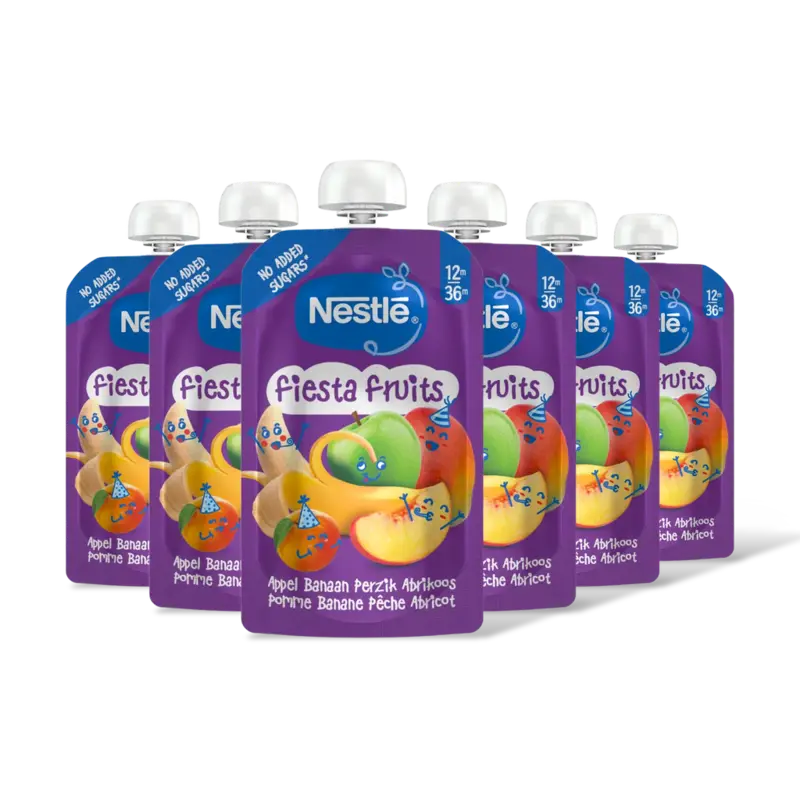 Fiesta fruits knijpfruit appel 12m+ 6pck