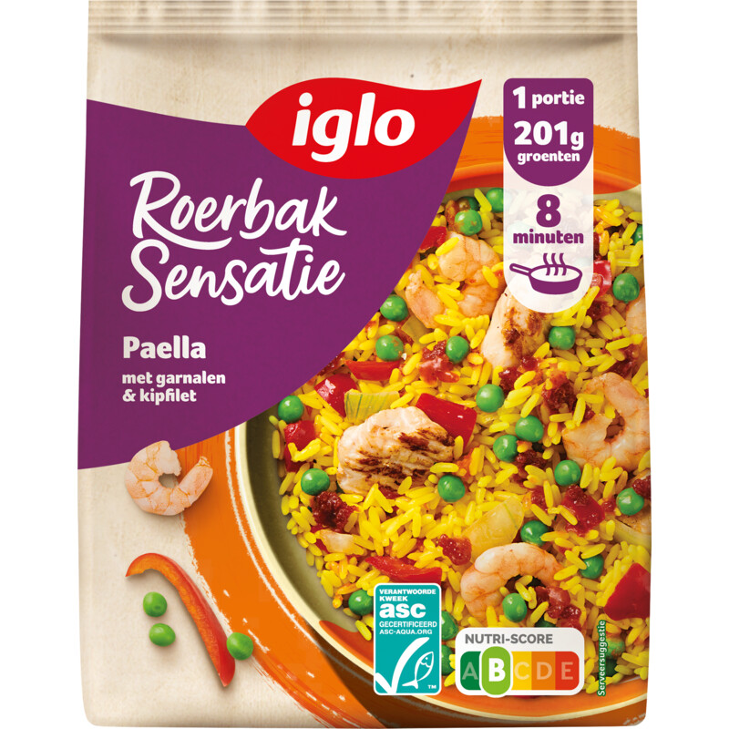 Een afbeelding van Iglo Roerbak sensatie paella