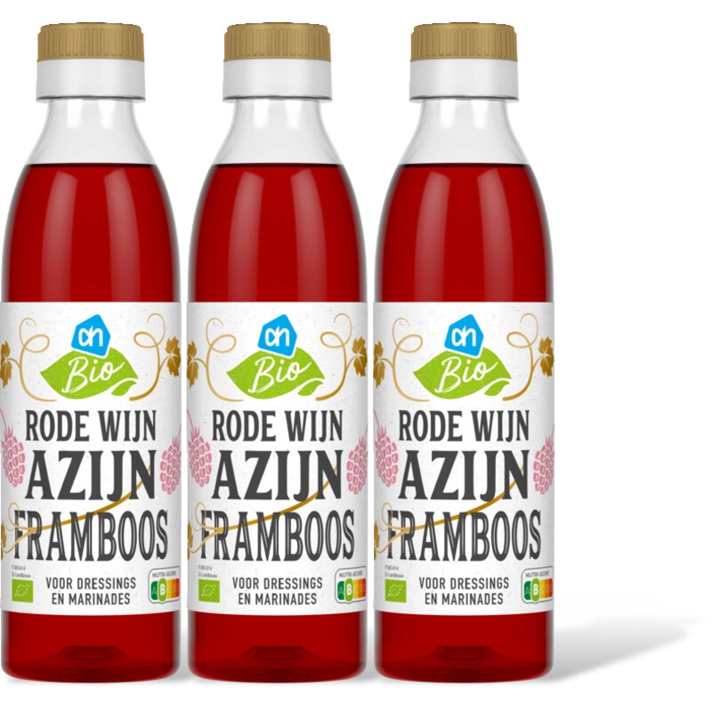 AH Biologisch Rode wijnazijn framboos 3-pack