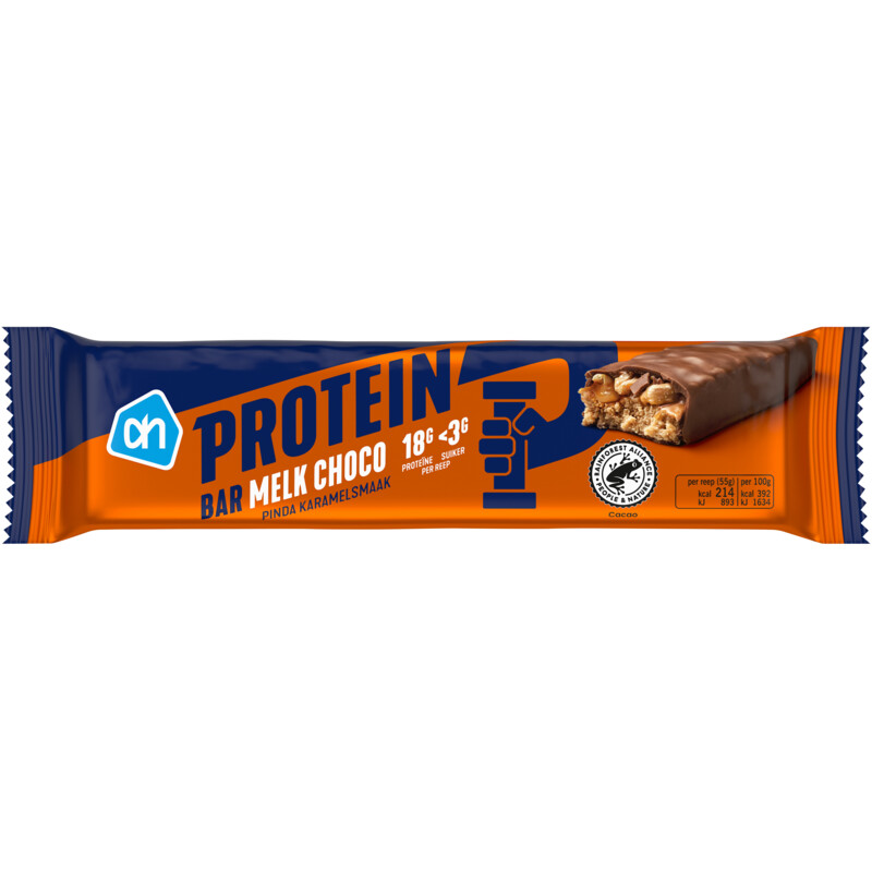 Een afbeelding van AH Protein bar melk choco pinda karamel