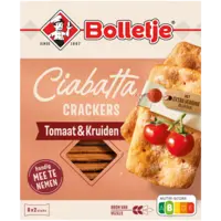 Bolletje Ciabatta crackers tomaat & kruiden
