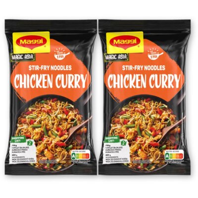 Maggi Stir-fry noodles chicken curry 2-pack