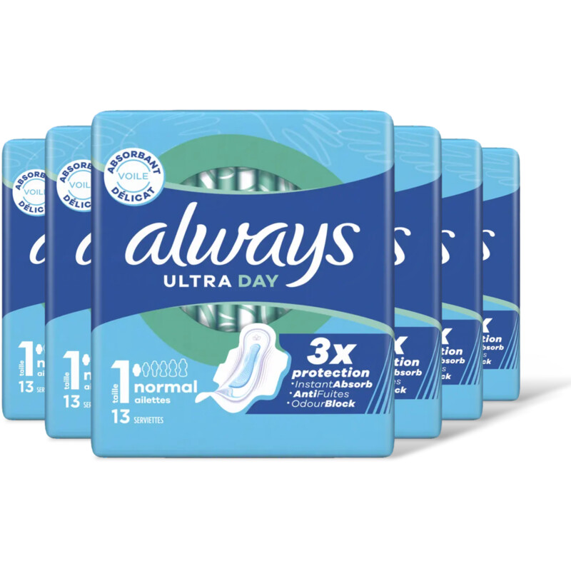 Always Ultra day normal wings maandverband 6pk
