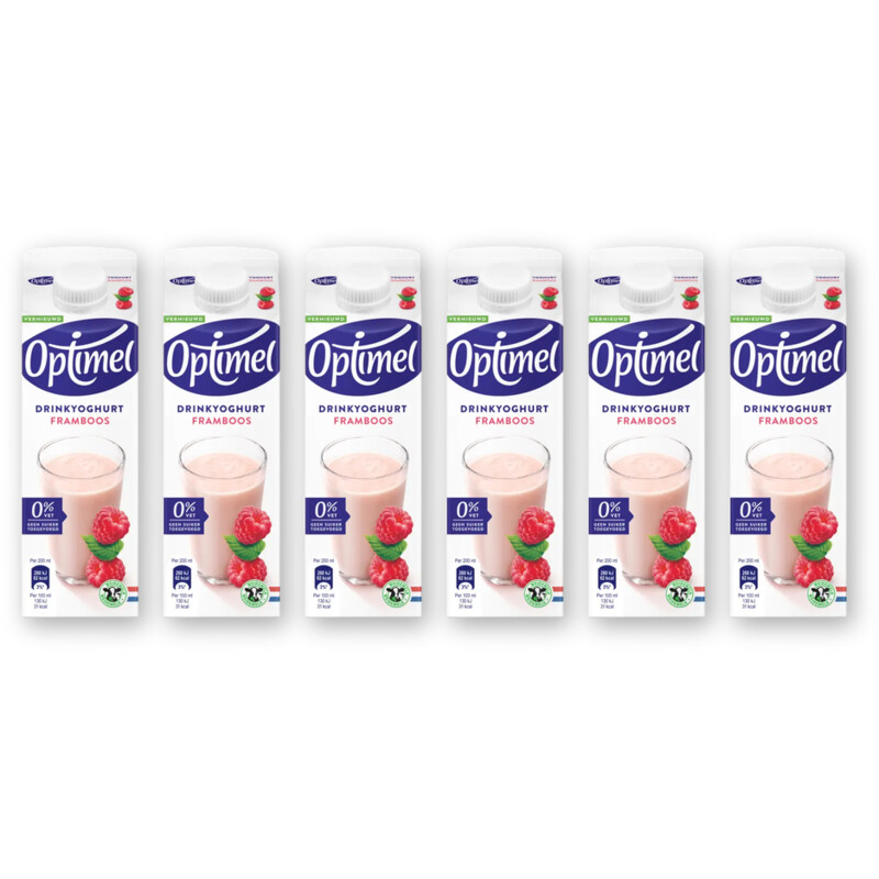 Optimel Drinkyoghurt framboos 6-pack
