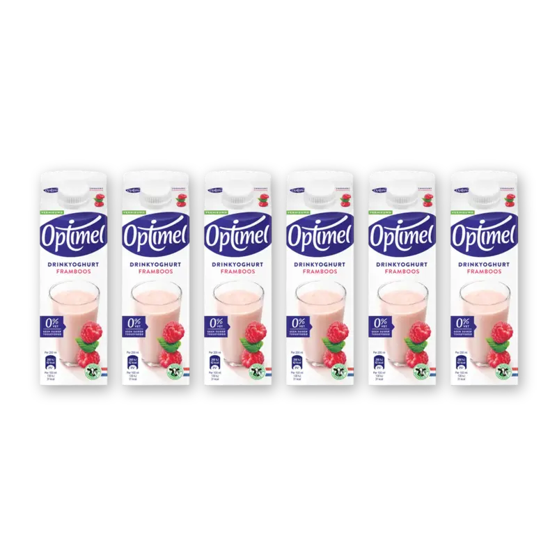 Optimel Drinkyoghurt framboos 6-pack
