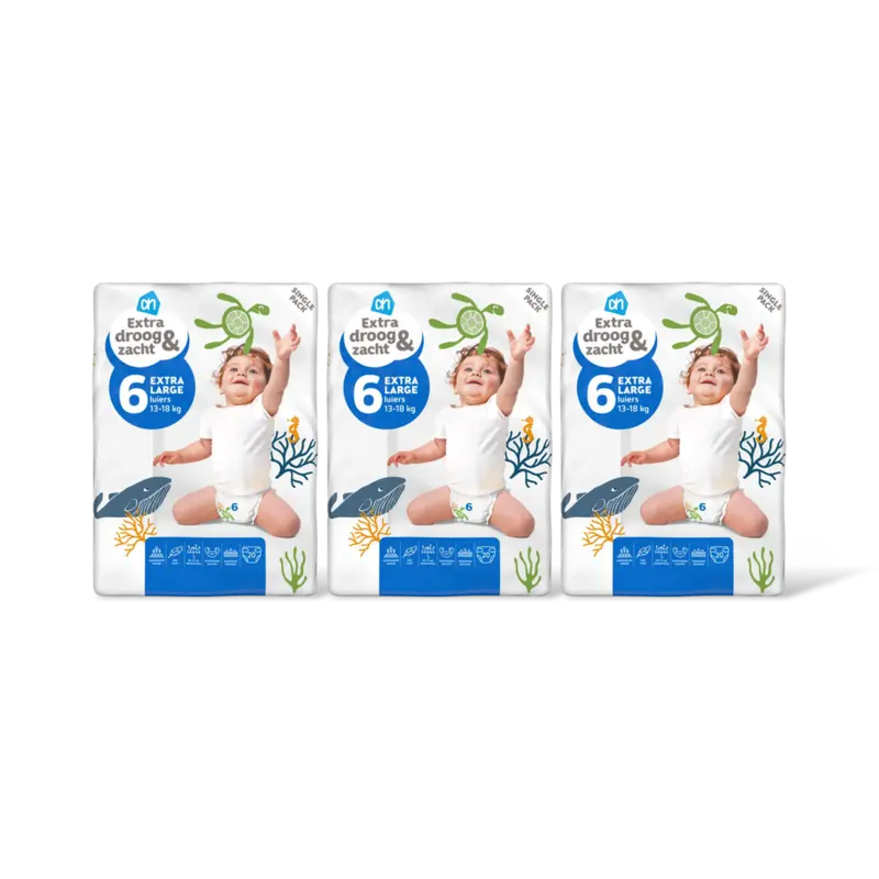 EDEZ open luiers maat 6 3-pack
