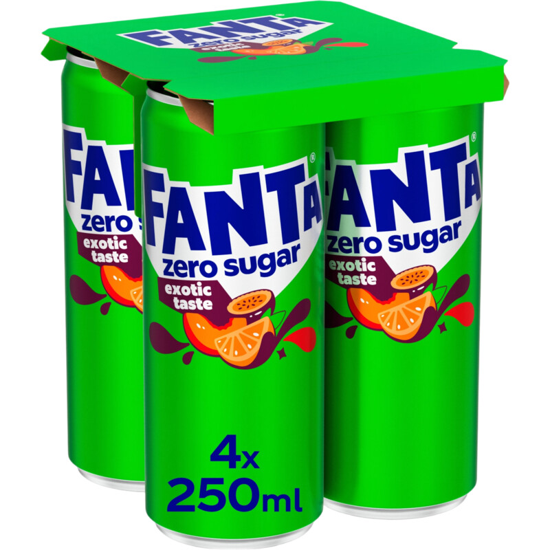 Fanta Exotic zero sugar 4-pack
