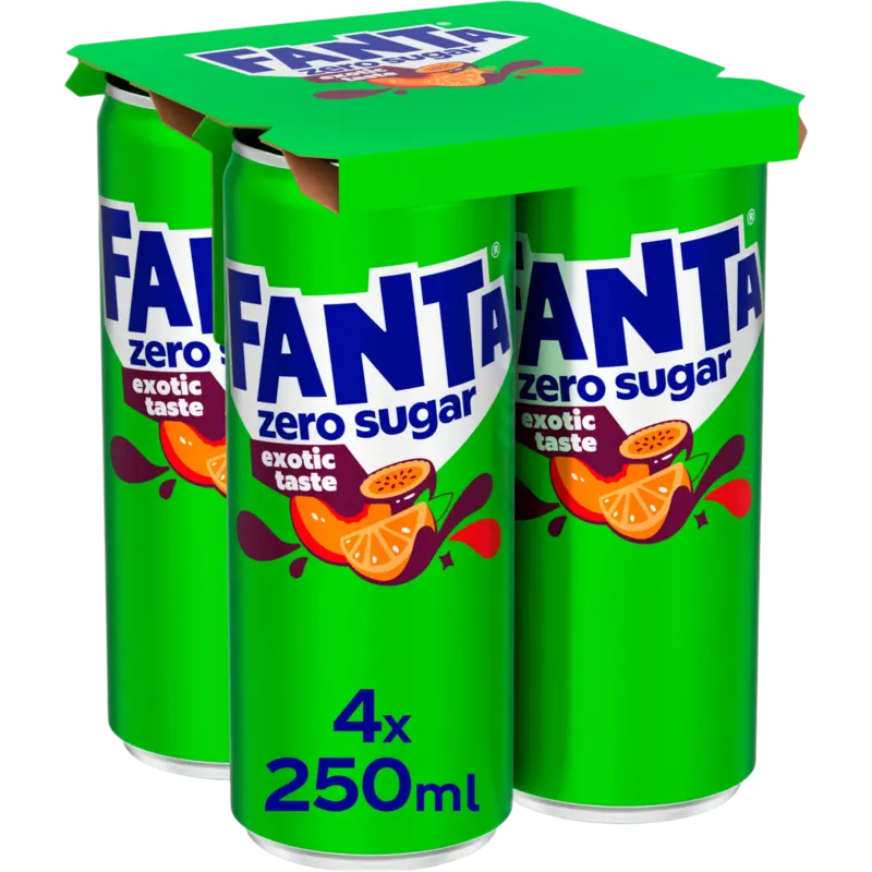 Fanta Exotic zero sugar 4-pack