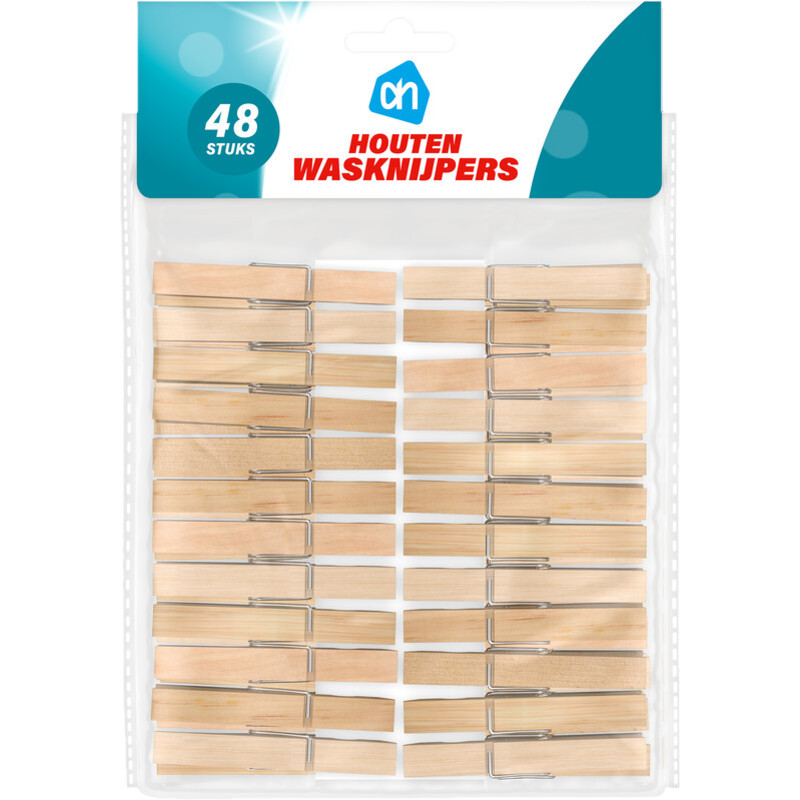 Een afbeelding van AH Houten wasknijpers