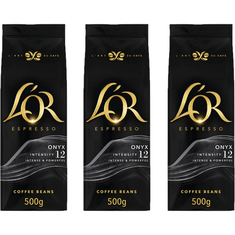 Een afbeelding van L'OR Espresso onyx coffee beans 3-pack