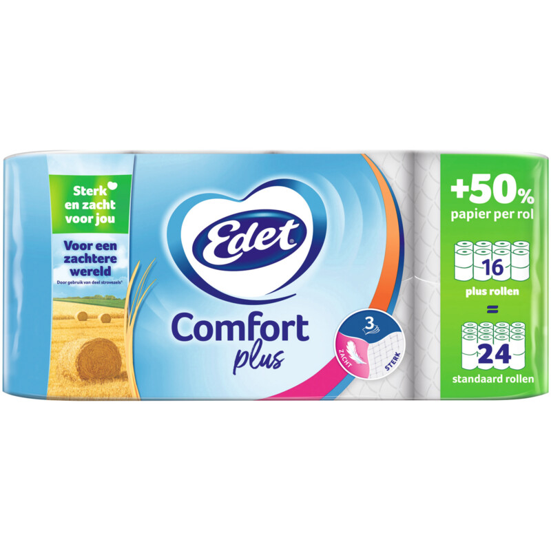 Een afbeelding van Edet Comfort plus toiletpapier stro voordeel