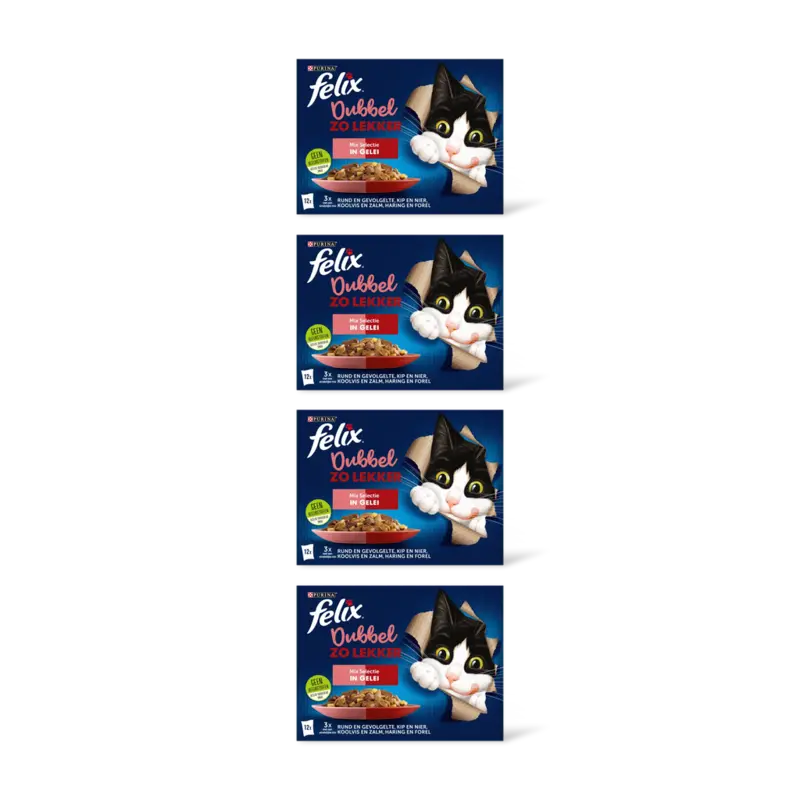 Felix Dubbel zo lekker mix in gelei 4-pack