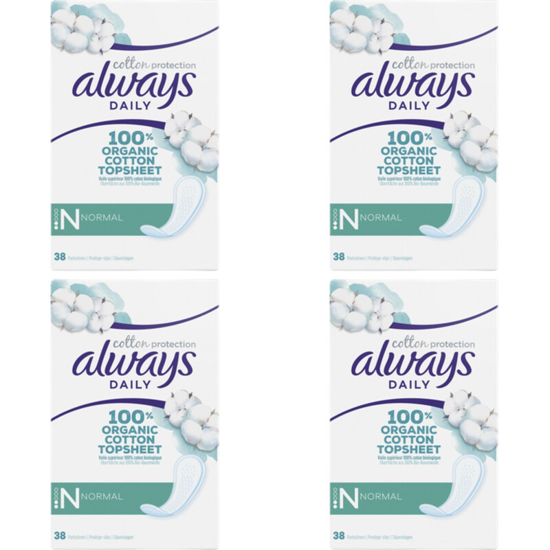 Always Inlegkruisjes bio cotton normal 4-pack